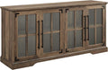 Walker Edison Farmhouse Barn Glass Door Wood Universal TV Stand by WalkerEdison