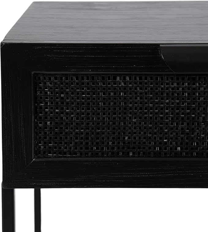 Kate and Laurel Ori Modern Cane Rectangle Side Table, Versatile Rattan Living - Image 9