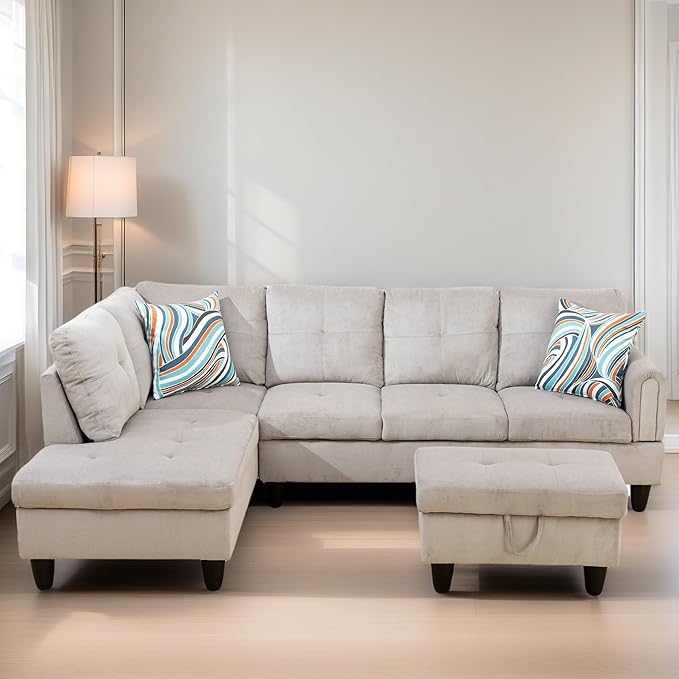L Shaped Sectional Couches for Living Room, Modern Modular Sectional Sofa - Image 6