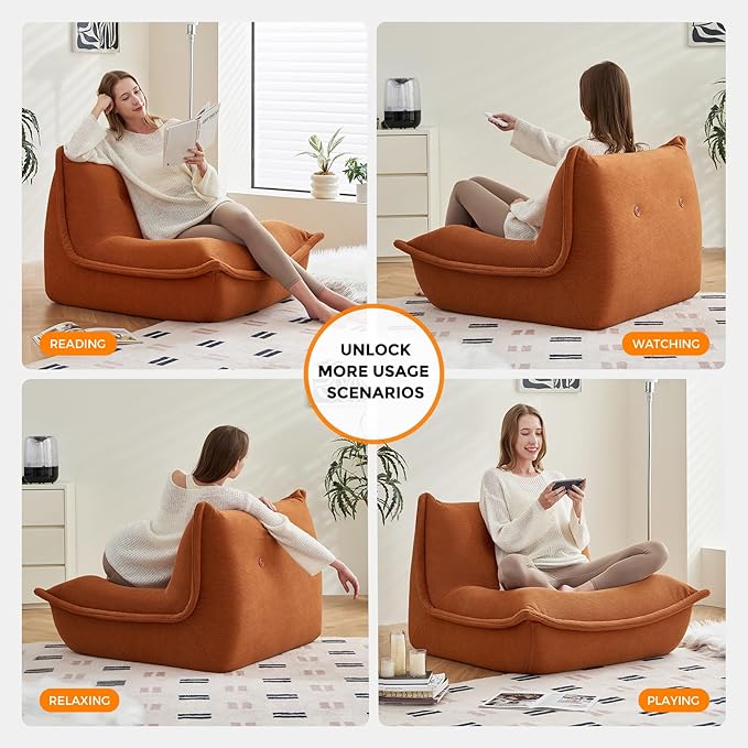 Bean Bag Chairs for Adults Giant BeanBag Chair Sofa Memory Foam Bean Bag Chair - Image 4