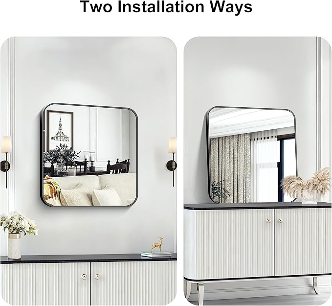 KOCUUY Square Bathroom Mirror, Living Room - Image 6