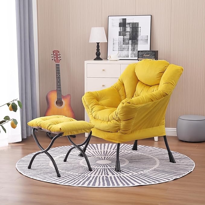 Lazy Chair and Ottoman, Large Accent Lounge Chair - Image 7