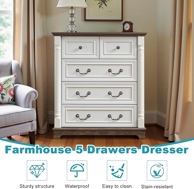 31.5" Farmhouse Sideboard Buffet Cabinet - Image 6