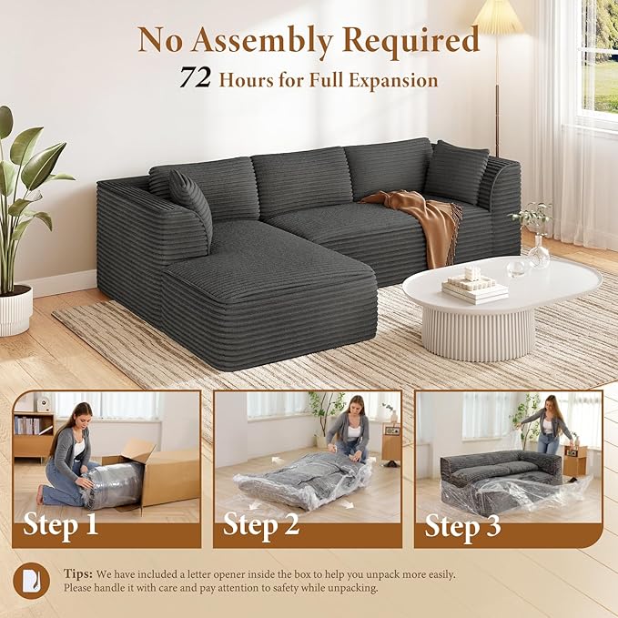 Vesgantti 106" Boneless Couch - Image 4