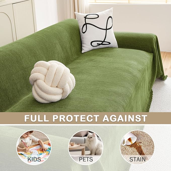 hyha Couch Cover for Dogs, Boho Sofa Covers for 3 Cushion Couch Washable - Image 3