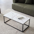 CENSI 40-Inch Marble Accent Coffee Table Ottoman by CENSIFURNITURE