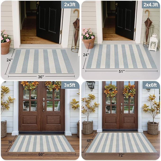 OJIA Front Door Mats Outdoor 24"x36" Machine Washable Indoor Outdoor Rugs - Image 3