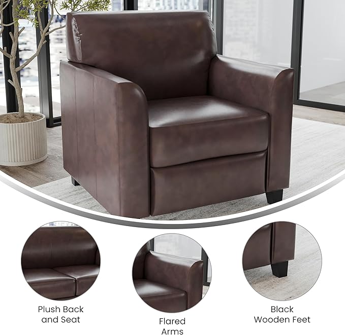 Flash Furniture Hercules Diplomat Series LeatherSoft Upholstered Side Reception - Image 4