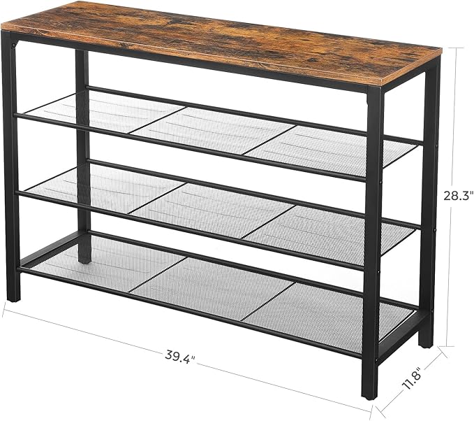 VASAGLE 4 Tier Shoe Rack, Shoe Organizer - Image 3