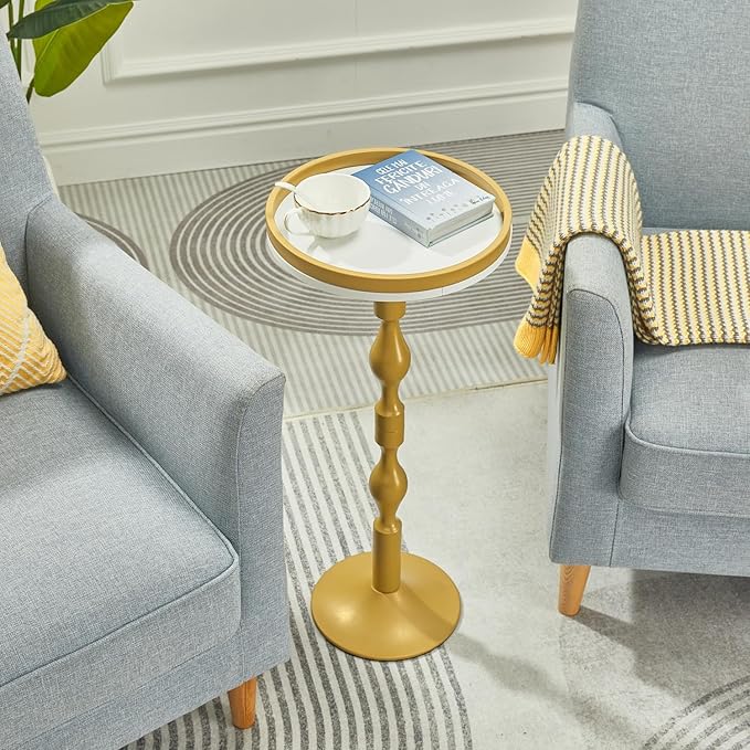 Small Round Drink Table, Pedestal Tables, Small Round Side Table - Image 4