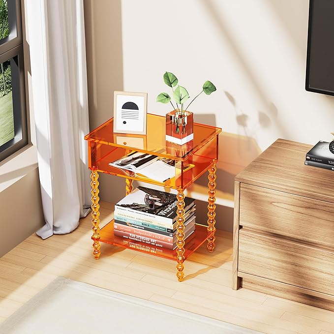 Acrylic Side Table, Nightstand for Living Room - Image 7
