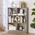 LEYAOYAO 7 Cube Bookshelf with Base, 3 Tier Mid-Century Modern Grey Bookcase by LEYAOYAO-Findtheshiningpointofyourideallife%EF%BC%81