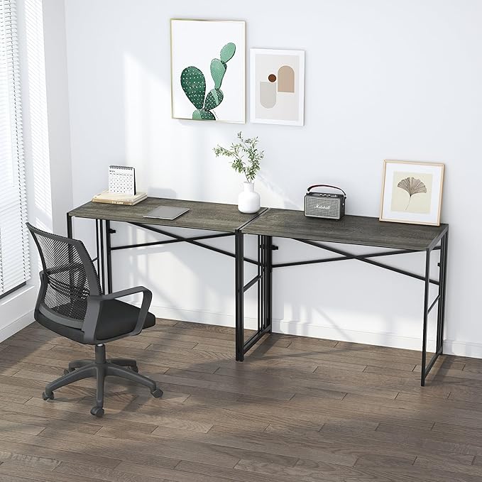 35 inch Narrow Folding Desk, Writing Gaming Computer Camping Desk - Image 5