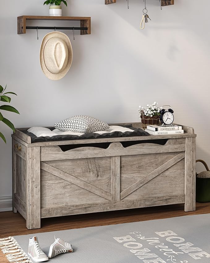 39.4" Storage Chest, Lift-Top Storage Trunk - Image 8