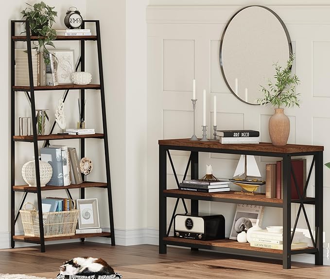 BON AUGURE Rustic Entryway Table, Farmhouse Hallway Table, Console Tables - Image 8