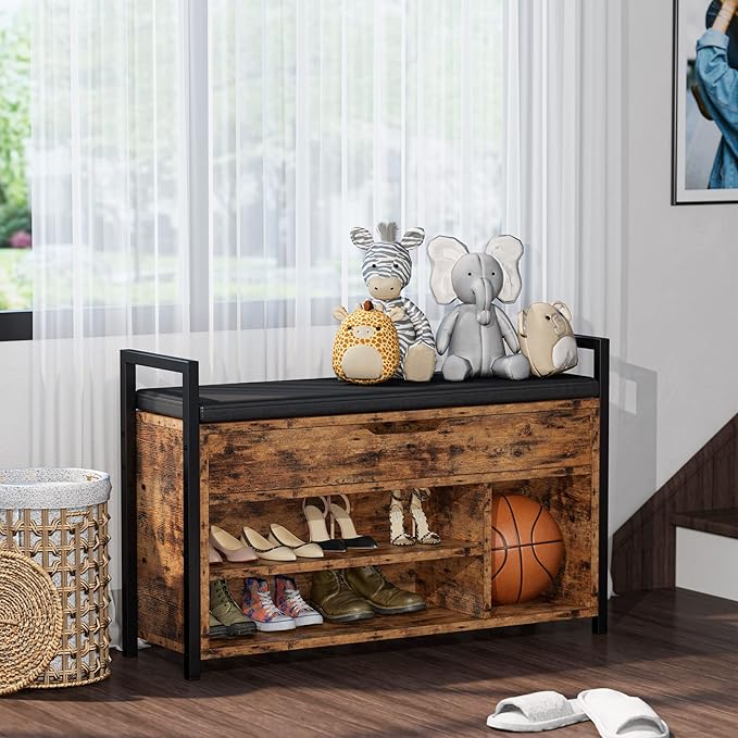 IRONCK Shoe Storage Bench, Entryway Bench - Image 4
