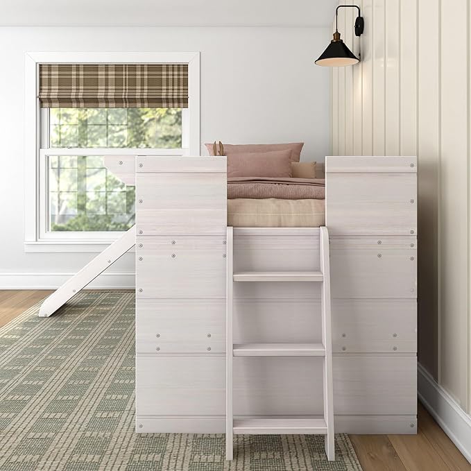 Max & Lily Loft Bed Twin Size, Solid Wood Low Loft Bed - Image 6
