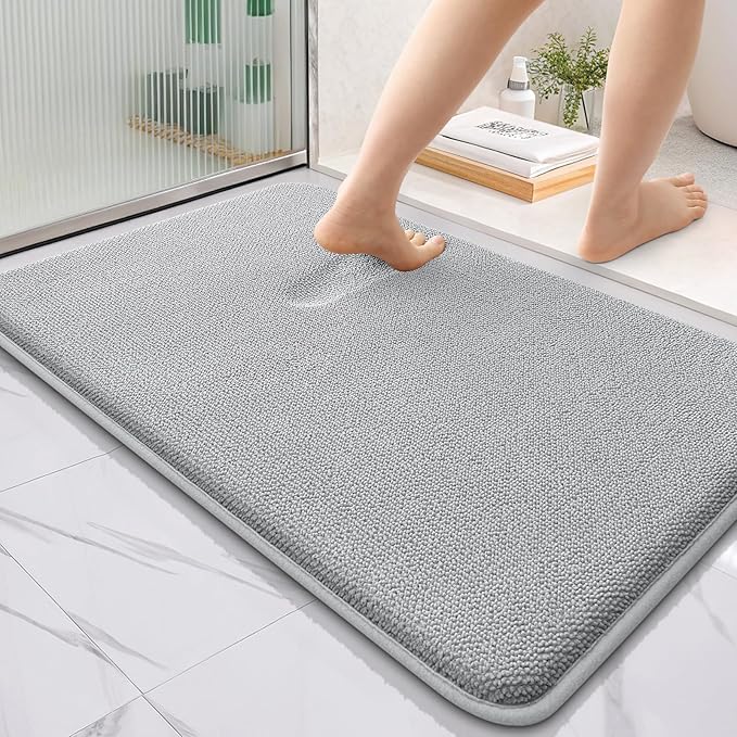 OLANLY Thick Memory Foam Bath Mat Rug 36x24, Extra Soft Absorbent Bathroom Rug by OLANLY