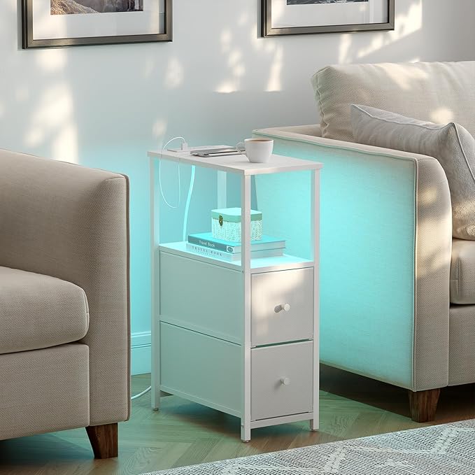 TUTOTAK Small Narrow LED End Table - Image 2