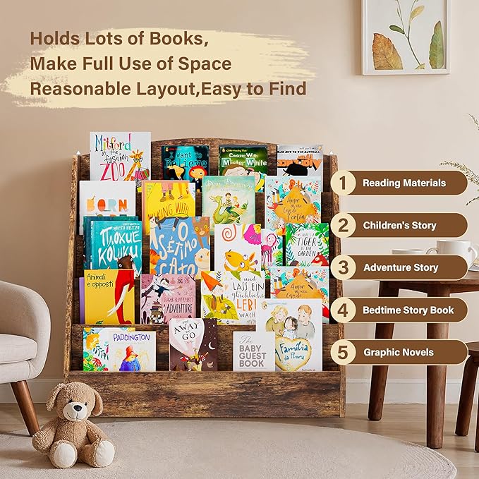 TOETOL 5-Tier Kids Bookshelf - Image 5