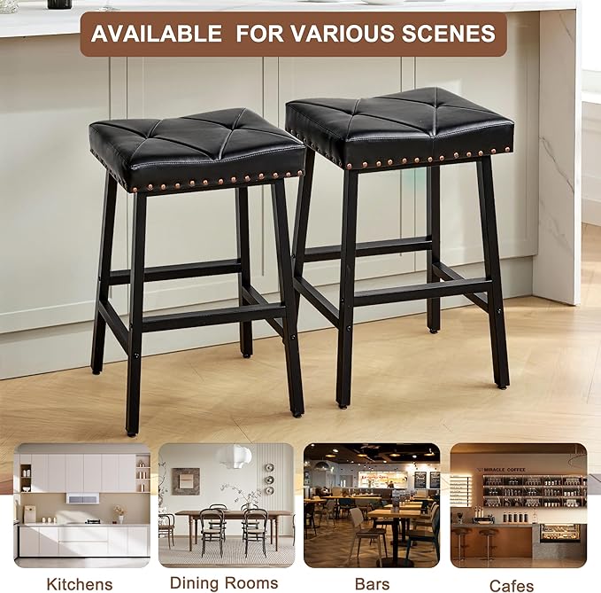 VECELO 25 inch Counter Height Stools - Image 7