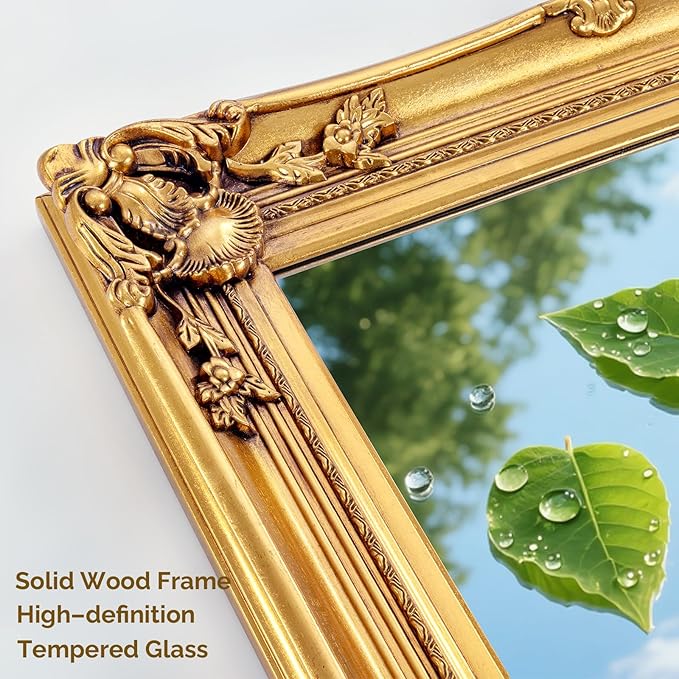 Large Decorative Mirrors for Living Room, 49.6''x25.9''Gold Vintage Dining Room - Image 4