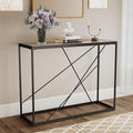 OIOG Glass Console Table for Entryway, Modern Sofa Table by OIOG