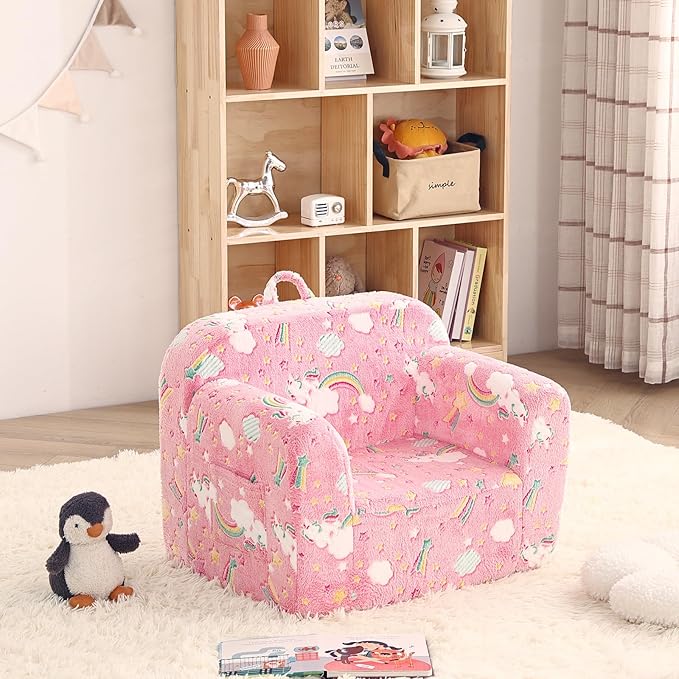 Toddler Chair Plush Kids Couch, Comfy Kids Sofa Toddler Lounger Chair - Image 2