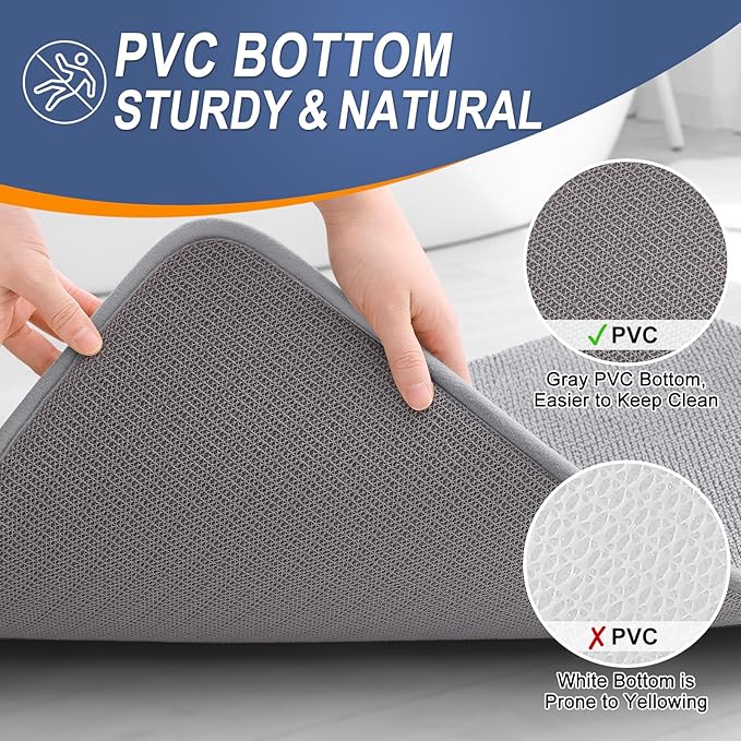 OLANLY Thick Memory Foam Bath Mat Rug 47x17, Extra Soft Absorbent Bathroom Rug - Image 4