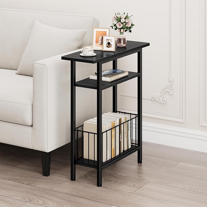 Vagusicc Narrow Side Table, 3-Tier Skinny End Table - Image 5
