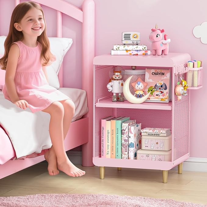 Kids Nightstand, Kids Bedside Table, Teen Girls Night Stand, Toddler Night Stand - Image 2