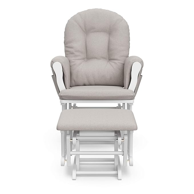 Storkcraft Premium Hoop Glider & Ottoman — GREENGUARD Gold Certified Nursery - Image 4