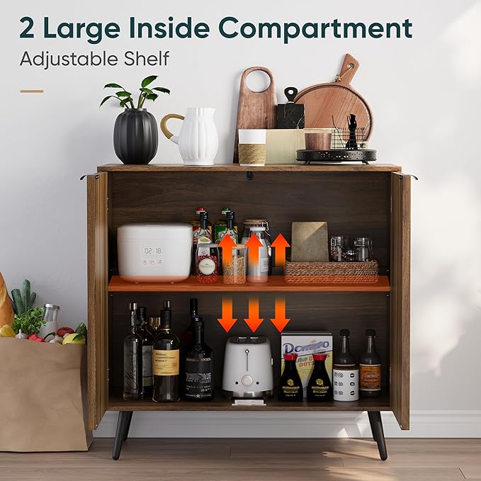 Semiocthome Walnut Buffet Cabinet - Image 4
