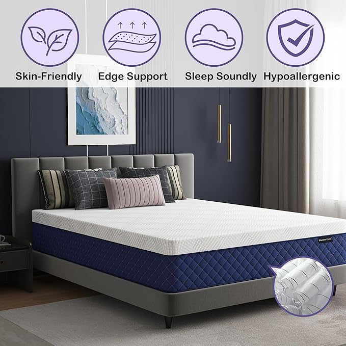 Twin Mattresses, 12 Inch Hybrid Twin Mattress in a Box, Memory Foam and - Image 7