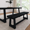 Plank+Beam 60 Inch Farmhouse Dining Bench, Solid Wood Entryway Bench, Wooden by PlankBeam