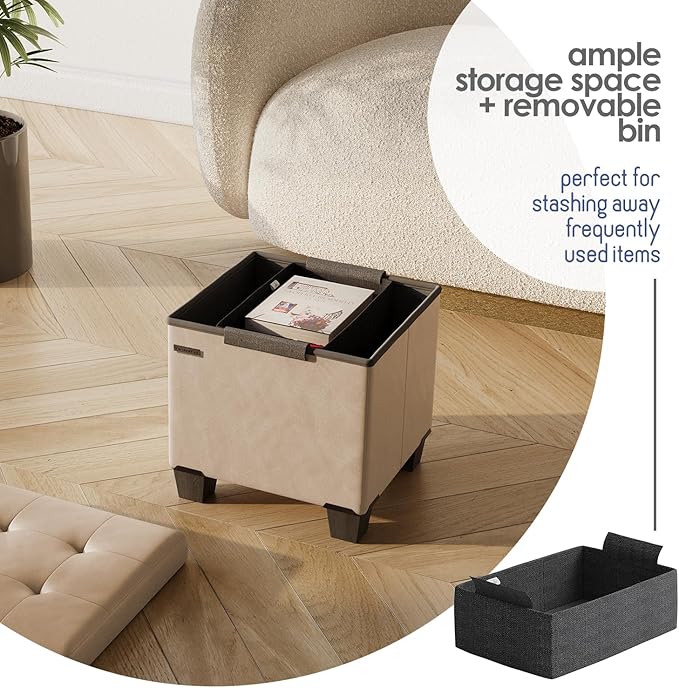 STORAGEBUD Storage Ottoman Cube - Image 3