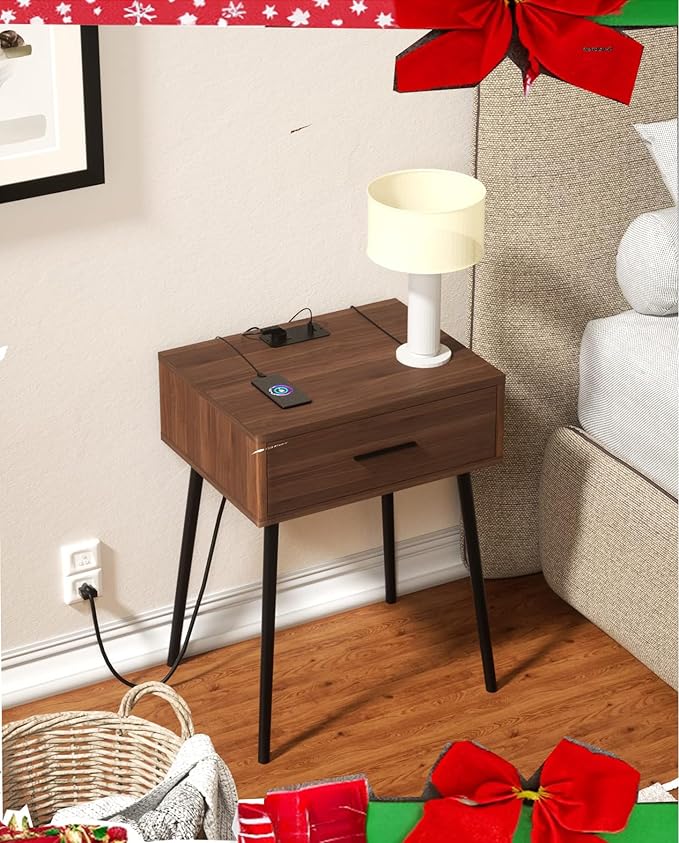 HAIOOU Mid Century End Table - Image 5