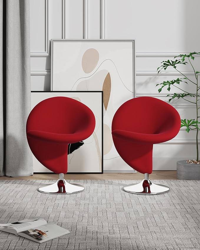 Manhattan Comfort Curl Swivel Accent Chair Set of 1 - Image 6