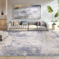 Washable Area Rugs 9'x12' Non-Slip Modern Abstract Soft by RELEANY