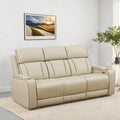 Leather Recliner Sofa Couch, 3-Seater Home Theater Seating Reclining Sofa by FONTOI