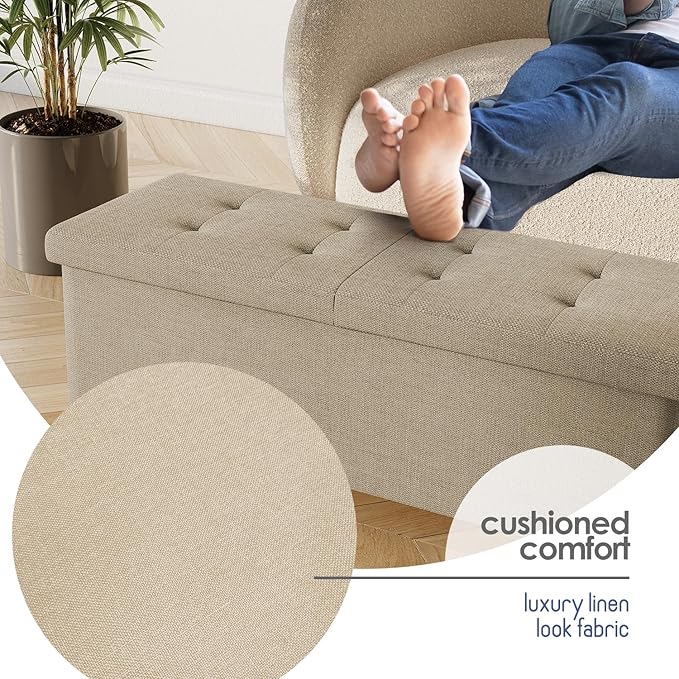 STORAGEBUD Storage Ottoman Bench - Image 7