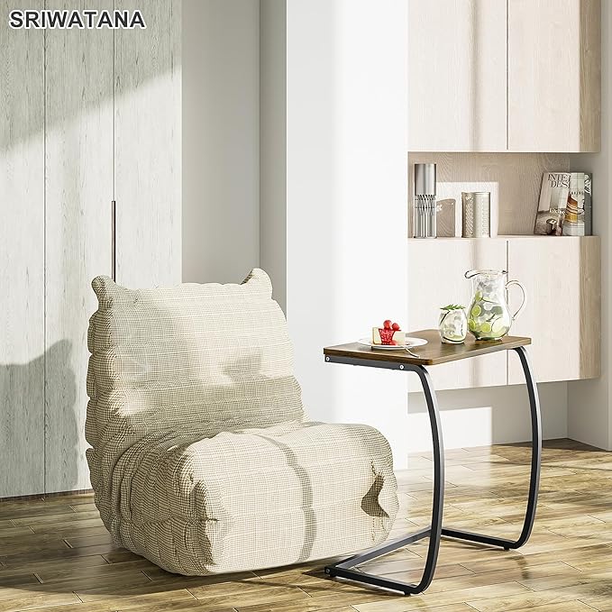 SRIWATANA Side Table, End Table, Vintage C-Shaped Couch Table - Image 8