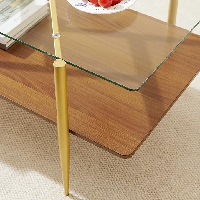 Rectangle Coffee Table, Mid-Century Modern Design, L41*W21*H17 inch, - Image 4