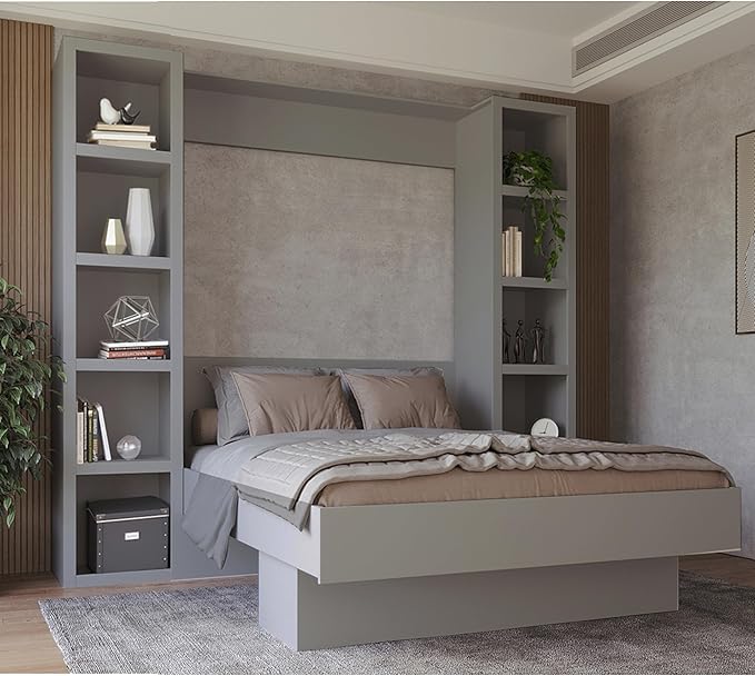 Oakland Living Grey 91-in Tall Wooden Bookcase Shelf - Image 2