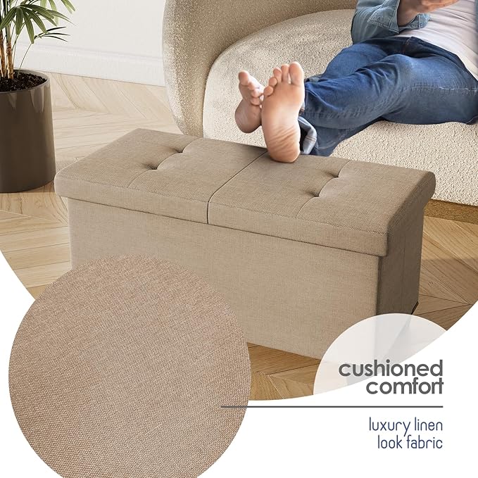 STORAGEBUD Storage Ottoman Bench - Image 7