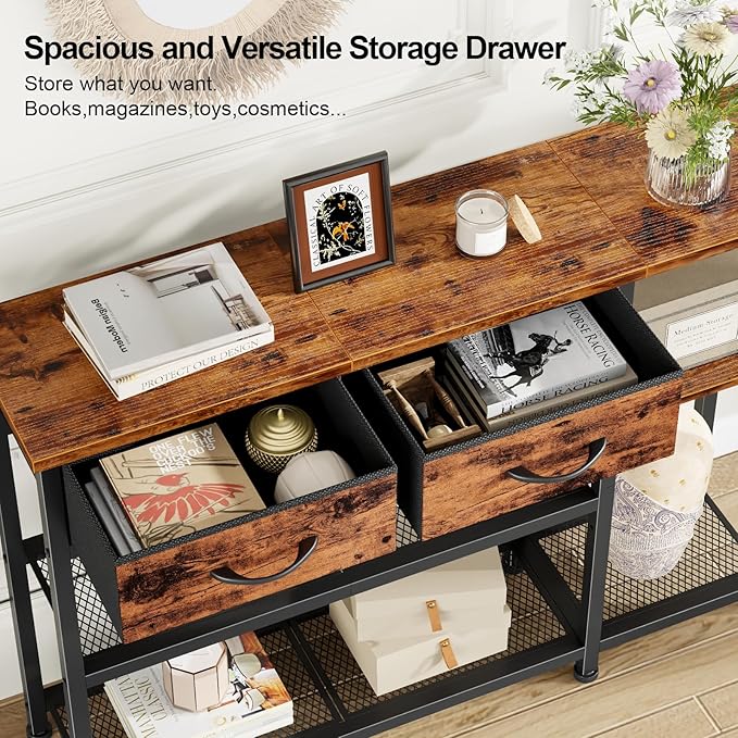 Furnulem Entryway Table 44'' Sofa Console Table - Image 4