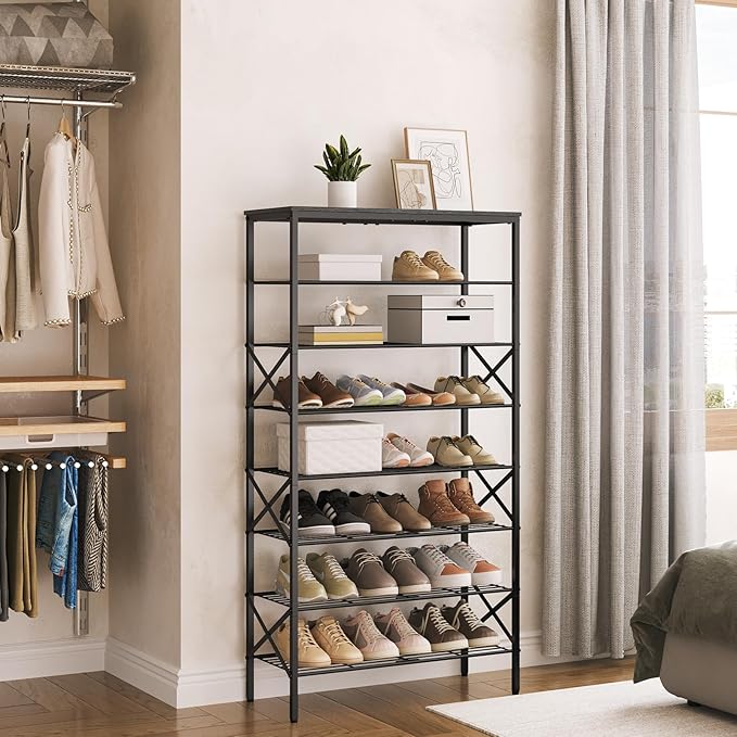 8 Tier Shoe Rack, Large Capacity Shoe Storage Organizer Holds 32 Pairs - Image 2