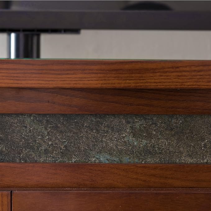 Leick Home 89360 Rustic Oak TV Stand - Image 10