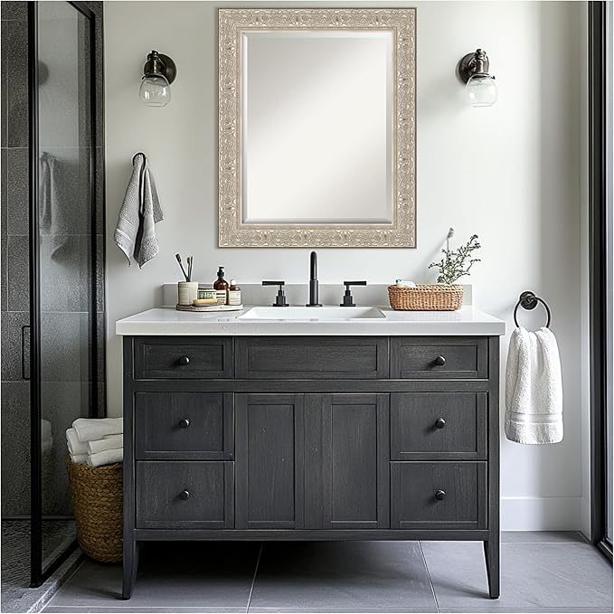 Amanti Art Silver Bathroom Mirror - Image 6