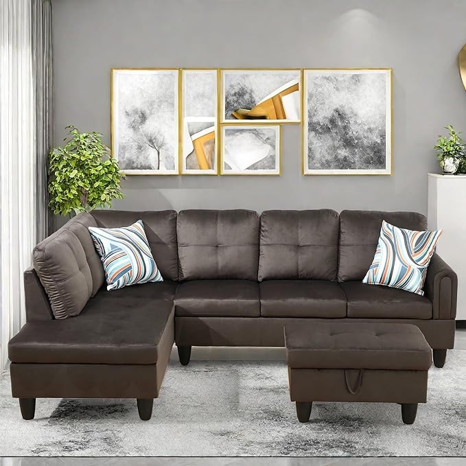 Convertible Sectional Couch, Large L Shaped Couch - Image 4